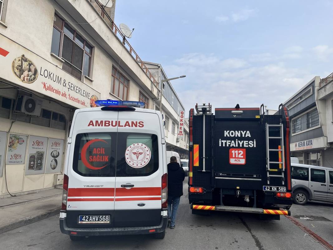 Karatay'daki imalahathanede yangın çıktı! 2